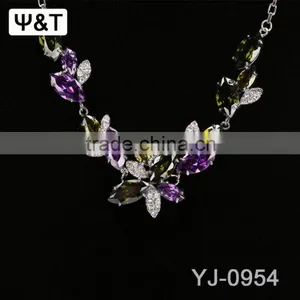 Earring Set Vogue Jewellery Diamond Chain Leaves Necklace thumbnail-1