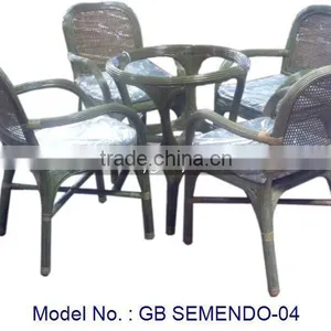 Classic Rattan 1+4 Tea Table Set Home Furniture Suitable For Dining And Living Room thumbnail-1