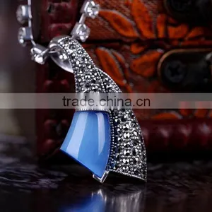 Horn Shaped Pendant Handmade Jewelry Thailand Factory Direct Wholesale thumbnail-1