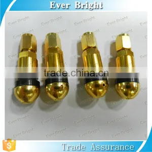 Auto Valve Vehicles Tubeless Plug in Wheel Valve Cap Gold Tone 4PCS thumbnail-4