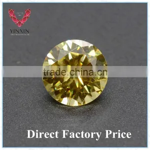 Brilliant Golden Yellow Cubic Zirconia Round 6.00mm CZ thumbnail-1