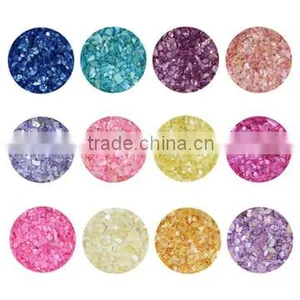 H1-021 12COLORS Crashed Shell Powder , Nail Art Fine Powder ,nail Decoration ,Sea Jems thumbnail-1