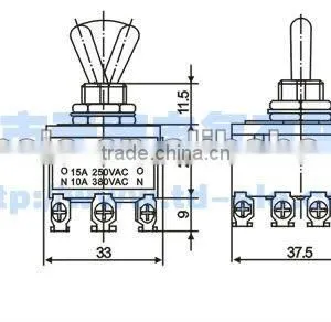 On-on 1405,start-on 2405 Toggle Switch thumbnail-1