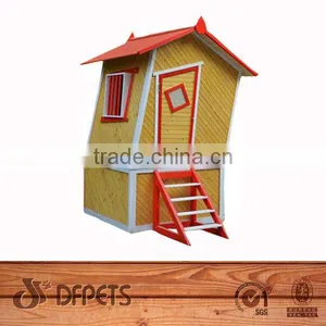 Colorful Wooden Kids Playhouse For Outdoor DFP006 thumbnail-1