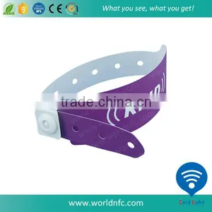 NTAG213 NFC Paper Wristband One Time Use Disposable RFID Wristband thumbnail-3