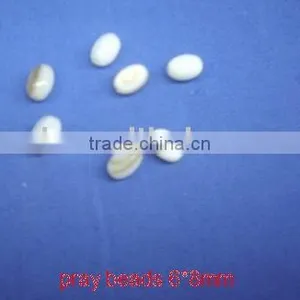 Natural Freshwater Shell Oval Shaped Pray Beads thumbnail-1