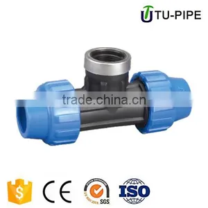Irrigation Fitting Pipe 90 Tee With Female Threaded Offtake thumbnail-1
