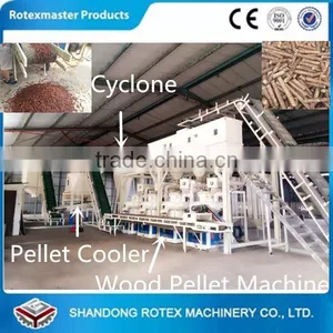 Good Performance Sugar Beet Sawdust Wood Pellet Machine Line, 1Ton/Hour Bagasse Complete Pellet Line thumbnail-1