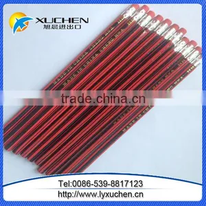 High Quality Custom Logo Printing HB Wooden Pencil With Eraser thumbnail-4