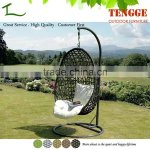 Best Selling Egg Shape Rattan Swing Basket Rattan Basket Chair thumbnail-1