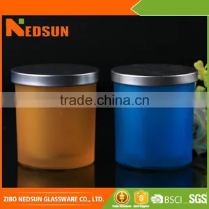 Factory Customized Cheap Smooth Top Selling Glass Candle Container thumbnail-1