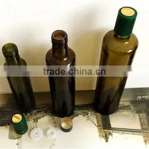 Glass Olive Oil Bottles Cooking Oil Glass Bottle Dark Green Glass Olive Oil Bottle thumbnail-1