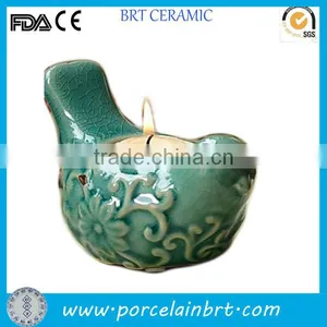 Bird Shaped Ceramic Small Candle Holder thumbnail-1