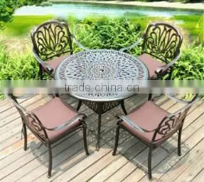 Sigma Outdoor Furniture Cast Aluminum Garden Dining Set Tables and Chairs thumbnail-3