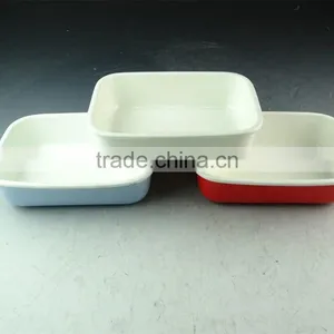 Hot Wholesale Rectangle Shape Glazed Ceramic Bake Plate for Daily Use Stock thumbnail-1