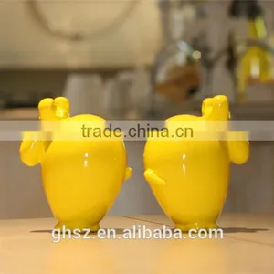 Customized Schleich Animals Mini Yellow Cute Cow Figure thumbnail-2