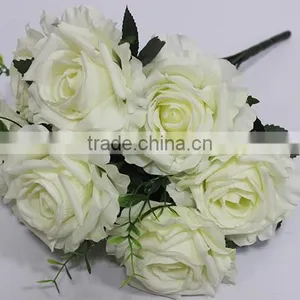 Hot Sale 9 Heads Artificial Silk Flowers,fake Rose Flowers thumbnail-5