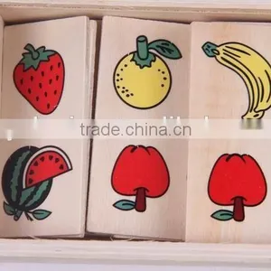 Intelligence Development Toy / Fruit Patterns Wooden Domino Toys for Children/chess Game thumbnail-2