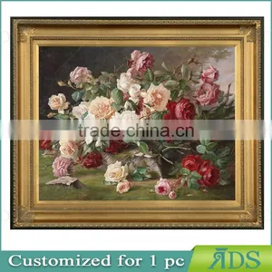 Popular Modern Rose Flower Oil Painting On Canvas thumbnail-1