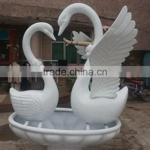 Outdoor Fiberglass Big Swan Statue thumbnail-3