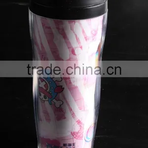Logo Customized 12oz Double Wall Plastic Travel Mug thumbnail-1