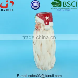 Christmas Decorations Embossed Ceramic Santa Claus Vase thumbnail-5