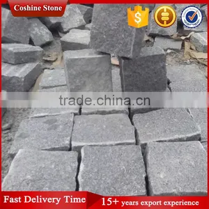 G654 Padang Dark China Granite Patio Cobblestone Paver thumbnail-1