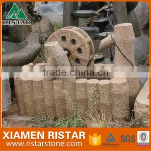 Outdoor Stone Fountain Garden Water Feature in Yellow Granite thumbnail-2
