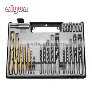 24pcs/set Drill Bits Set Impact Masonry + Wood Flat Drill + Twist Drill Bit for Metal Woodworking thumbnail-1