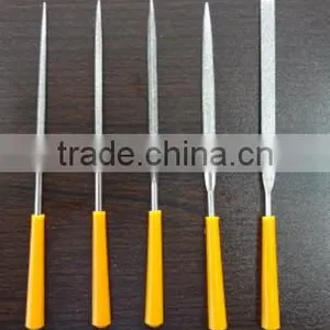 5pcs Diamond Needle File Set With Yellow Plastic Handle thumbnail-1