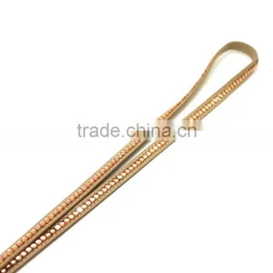Hot Sale, Promotion Gift PU Leather Lanyard With Rhinestone, Swivel Snap Hooks, Key Ring Accembly, Acrylic Gem Key Chain thumbnail-3