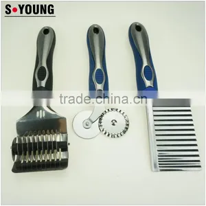 31031 Kitchen Gadget Kitchen Tool Potato Cutter Knife Noodle Cutter Doule Head Pizza Cutter thumbnail-2