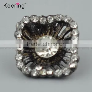 Keering-made Square Metal Rhinestone Button for Garment Decoration WBK-1477 thumbnail-1