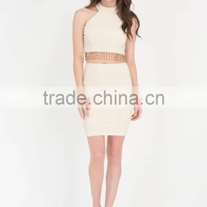 Women Two Piece Set Bead of my Heart Shiny Top and Skirt Set Ladies Formal Skirt and Blouse thumbnail-2
