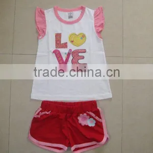 1-5 Years 100% Cotton Comforatable Baby Girls Kids 2PCS Set GK-570 thumbnail-1