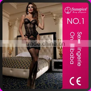 New Design Sexy Costumes Lace Corset With Back Show Erotic Lingerie Underwear thumbnail-1