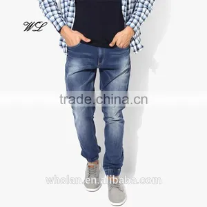 Men Ripped Jeans 2017 Denim Fabric Custom Men's Jeans Pants thumbnail-1