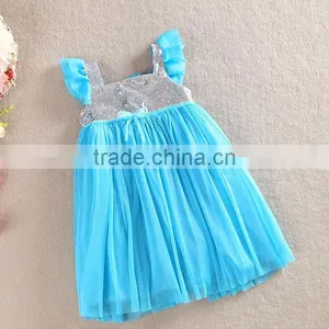 Girl Persnickety Remake Well Dressed Wolves Red Sequin Dress With Chiffon Ruffle Girl Sequin Dress thumbnail-2