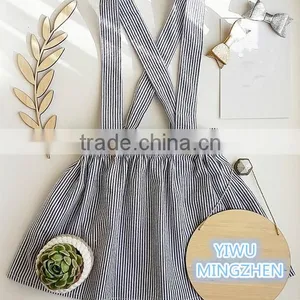 New Designs 0-6 Years Baby Summer Frocks Designs Baby Girl Stripes Cotton Dress thumbnail-1
