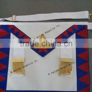 100% Leather Masonic Royal Arch Companion Apron With Gold Tassel thumbnail-3