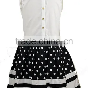 Girl Summer Smocked Dot Party Dress for Children Frock Design thumbnail-1