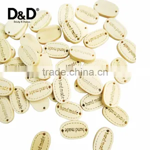 D&D 18PCs/Set 1.1cm*1.8cm Wooden Buttons Oval Handmade Carved Decorative Buttons Sewing Scrapbooking Crafts Made for You thumbnail-2