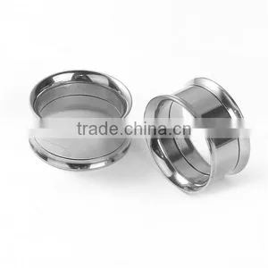 20mm Stainless Steel Ear Stretcher Expander Cylinder Silver Tone Ear Expander Jewelry thumbnail-1