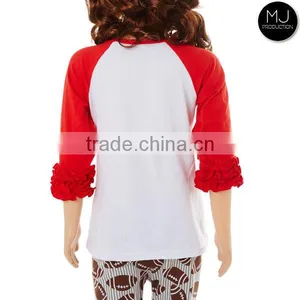 Wholesale Kids Tshirts Ruffle Raglan Kid Clothing thumbnail-6