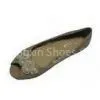 Size 36 Spring / Summer PU Yellow Ladies Peep Toe Flats Shoes / Wedge Lady Sandals thumbnail-1