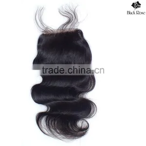 Virgin Hair Bundles With Lace Closure, 4x4 Three Part Cheap Huaman Hair Swiss Full Lace Closure With Baby Hair thumbnail-2