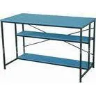 Large Steel Wooden Household Rectangle Dining Table Blue Modern DX-1122 thumbnail-1