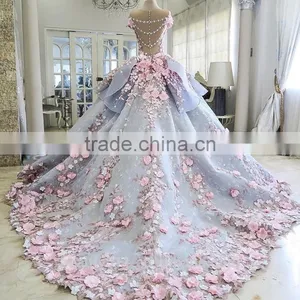 Elegant A-Line Sweetheart Neckline Spaghetti Straps Floor-Length Lace Wedding Dress WD807 thumbnail-3