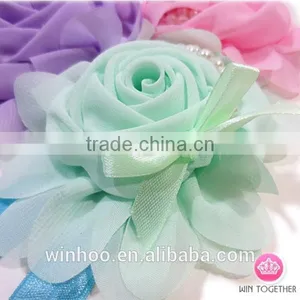 Cheapest Elastic Headband With Fabric Flower, Korea Fashion, Full of Elegance, China Wholesale thumbnail-2