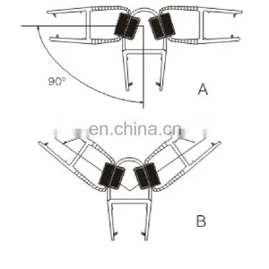 PVC Magnetic Shower Door Seal for 90 Degree and 130 Degree Glass Doors thumbnail-2